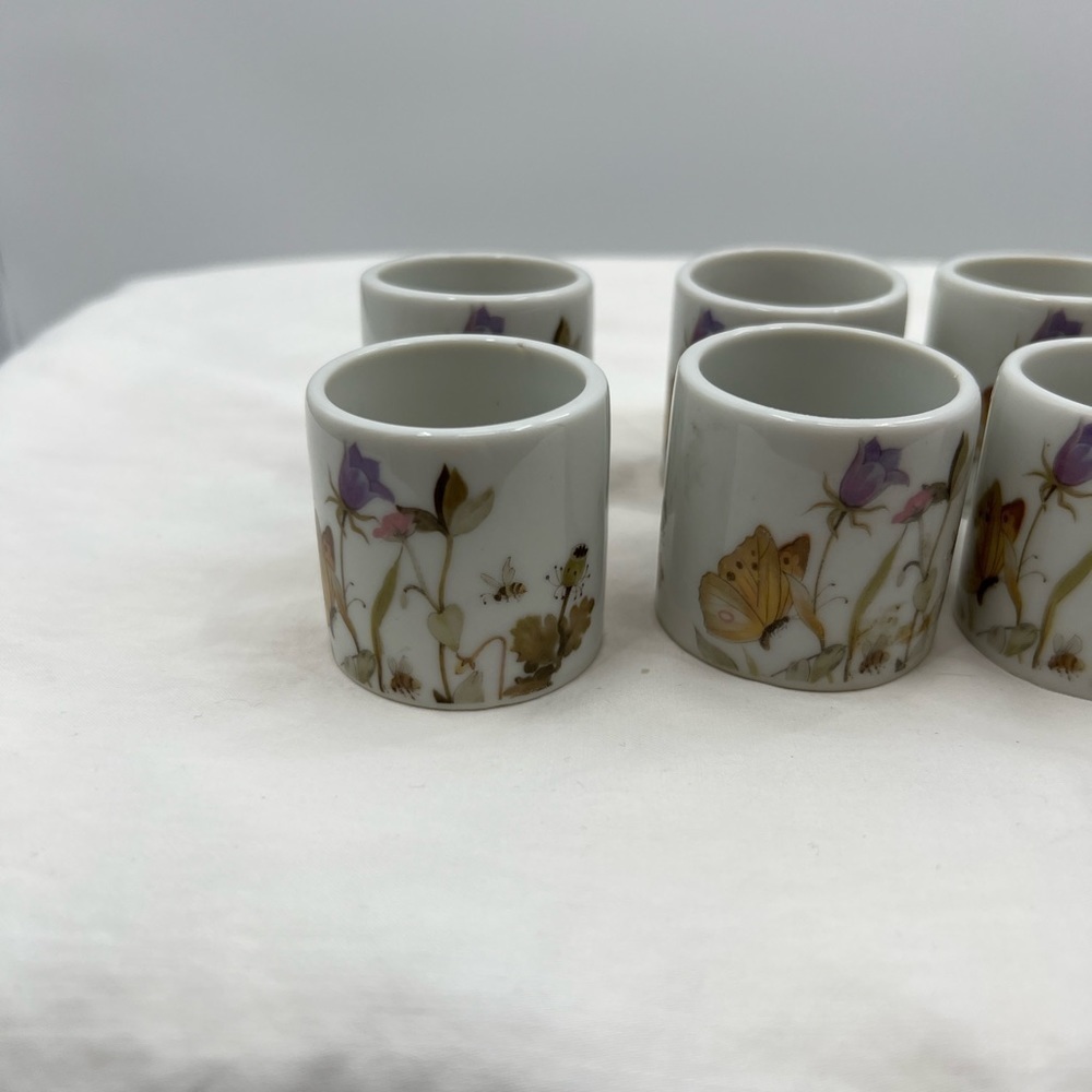 Enesco napkin rings Set of 10 Vintage - Picture 4 of 6